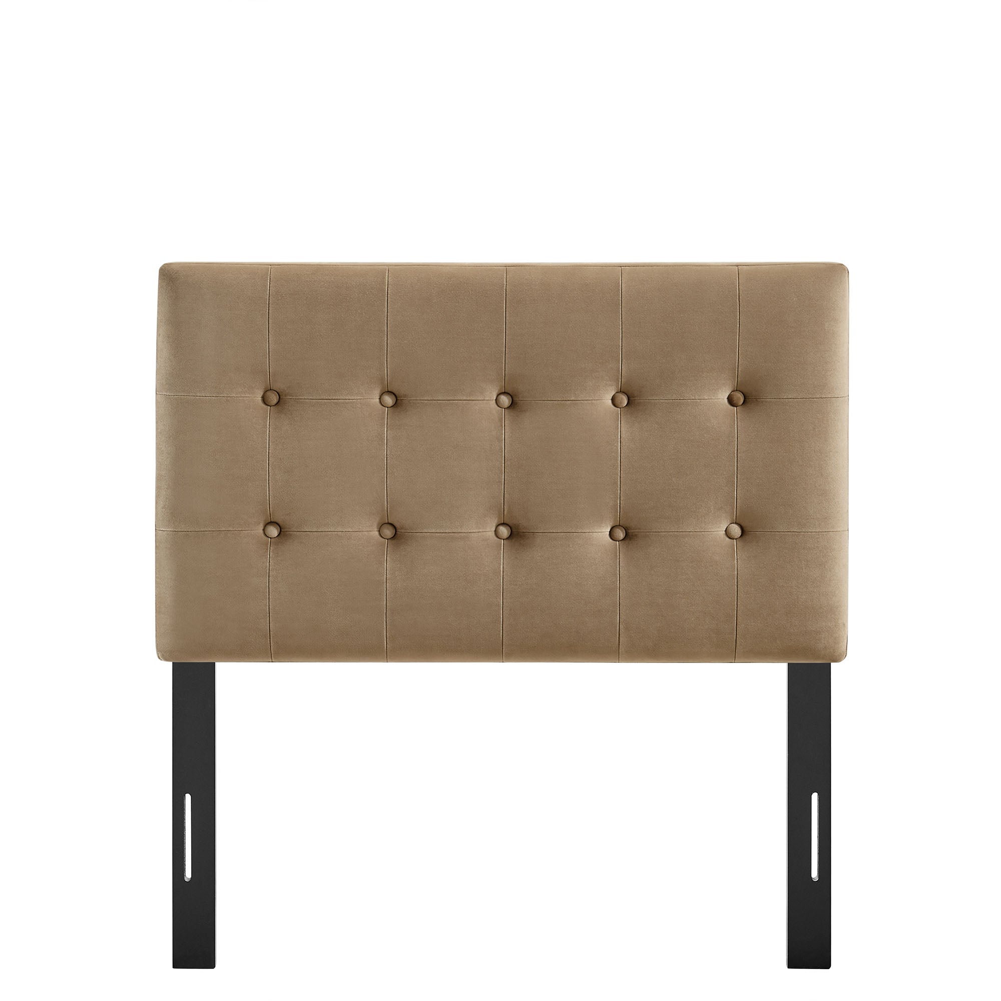 Emily Stain-Resistant Performance Velvet Twin Size Headboard - Taupe