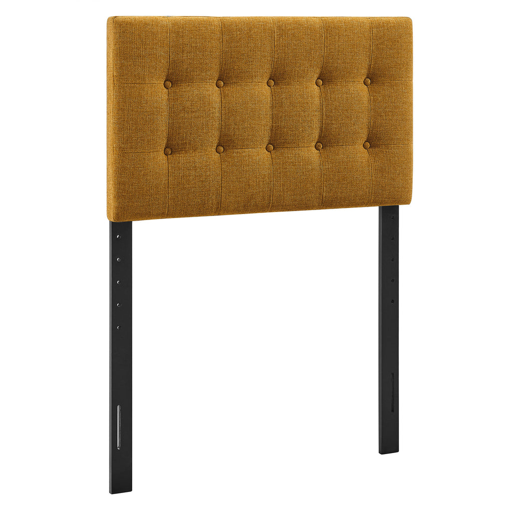 Emily Fabric Upholstered Twin Size Headboard - Copper