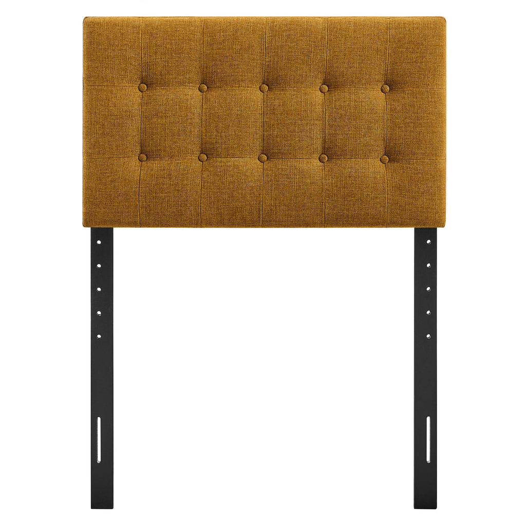 Emily Fabric Upholstered Twin Size Headboard - Copper