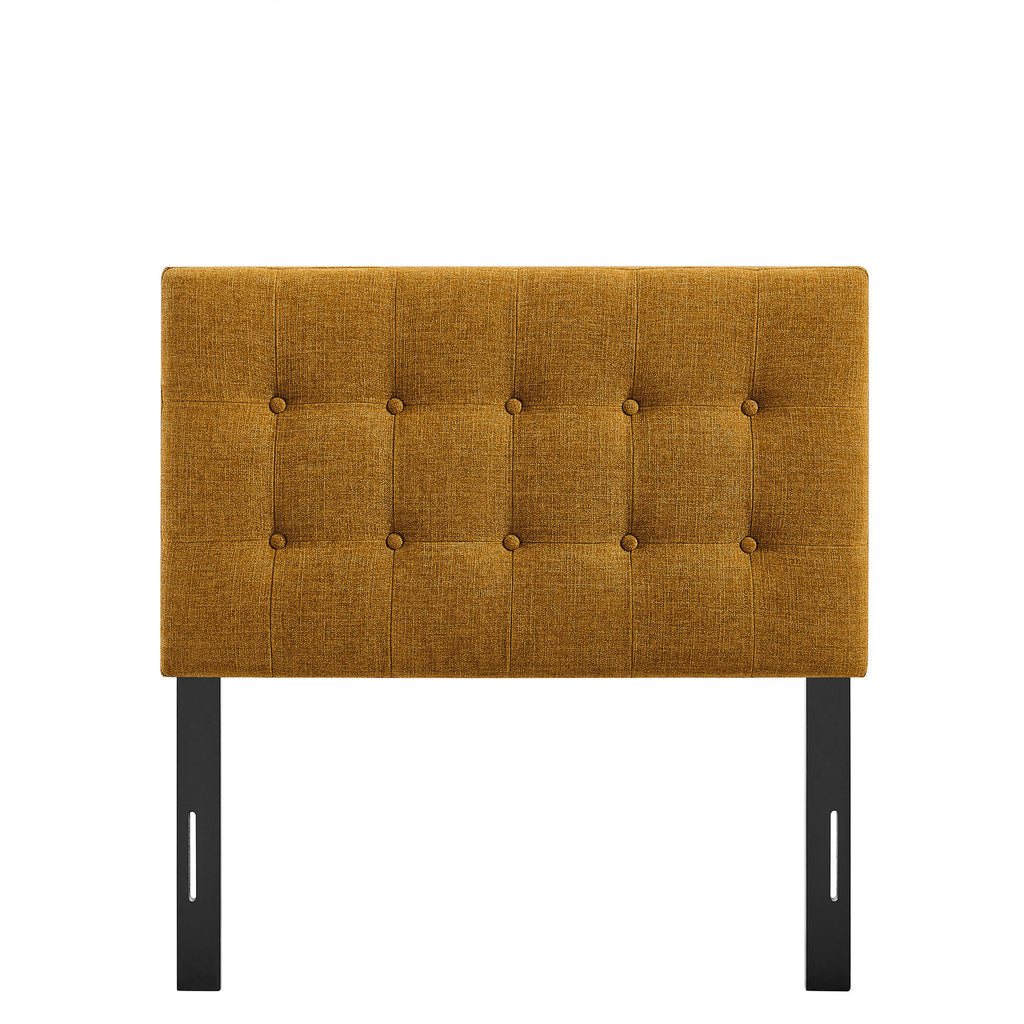 Emily Fabric Upholstered Twin Size Headboard - Copper