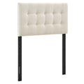 Emily Fabric Upholstered Twin Size Headboard - Ecru