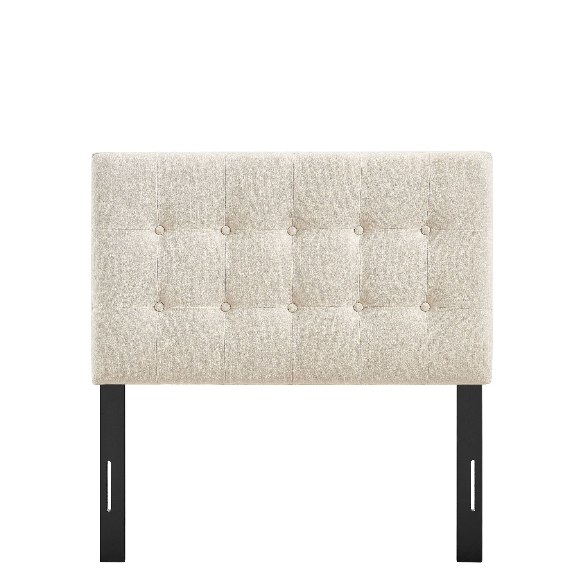 Emily Fabric Upholstered Twin Size Headboard - Ecru
