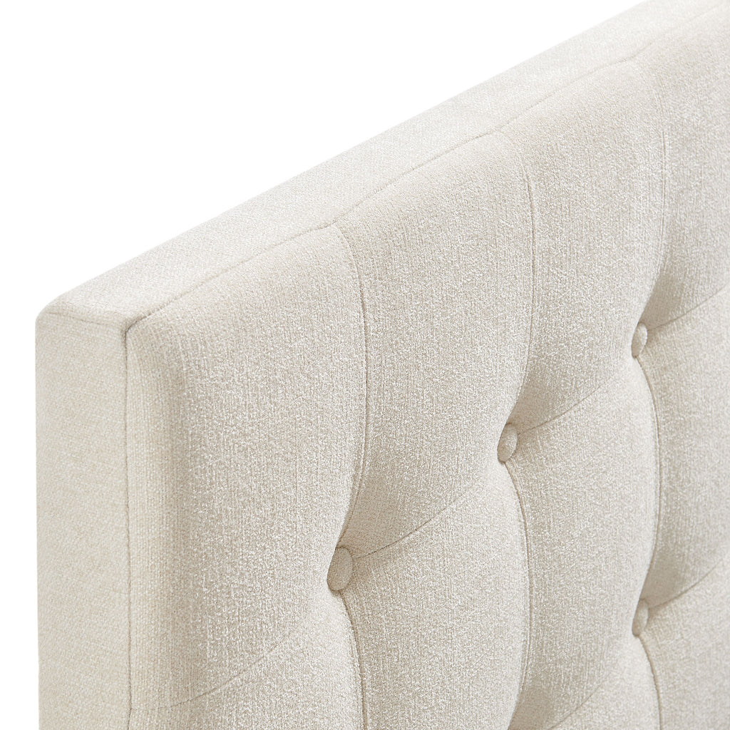 Emily Fabric Upholstered Twin Size Headboard - Ecru