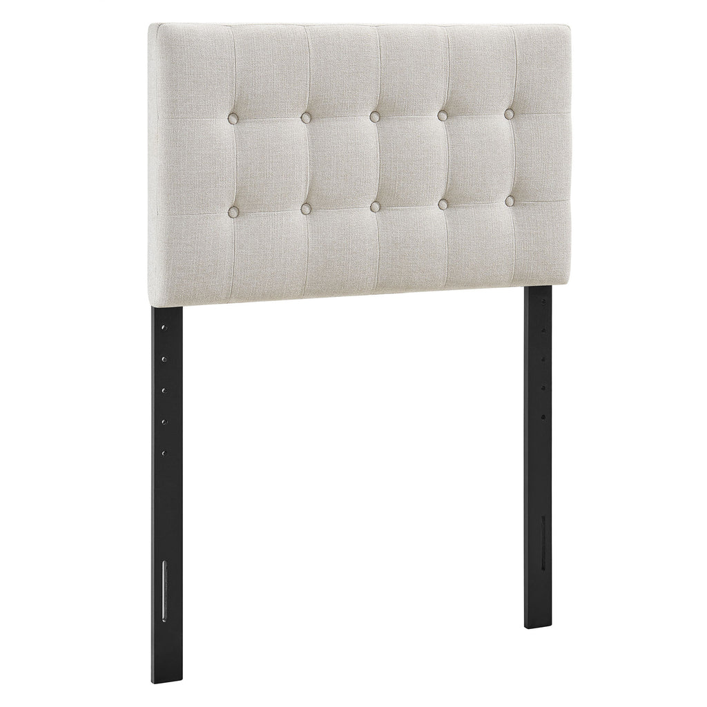 Emily Fabric Upholstered Twin Size Headboard - Linen
