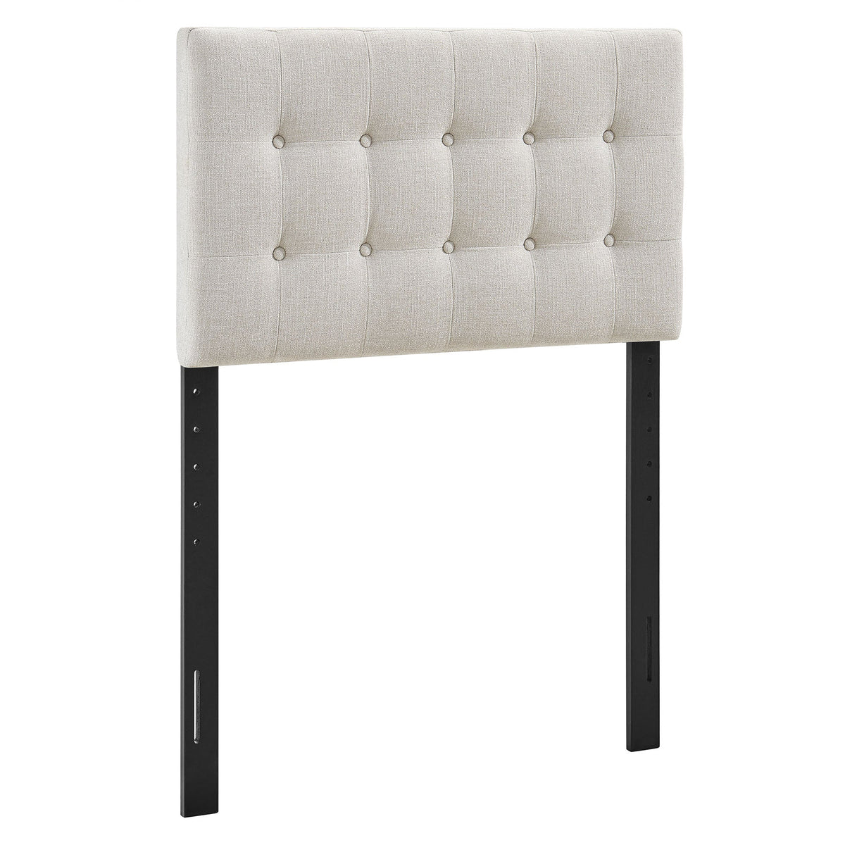 Emily Fabric Upholstered Size Headboard - Linen — Linen Twin