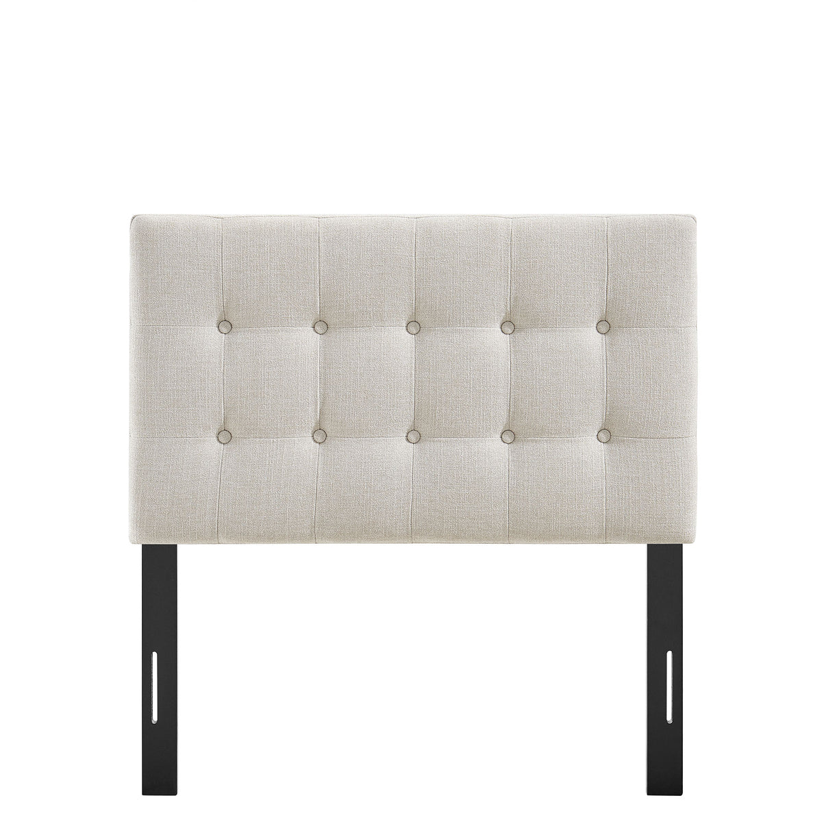 Emily Fabric Upholstered Twin Size Headboard - Linen