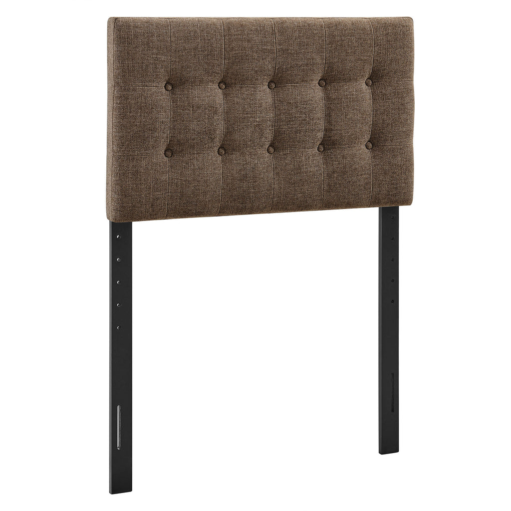 Emily Fabric Upholstered Twin Size Headboard - Mocha