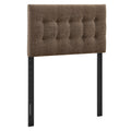 Emily Fabric Upholstered Twin Size Headboard - Mocha