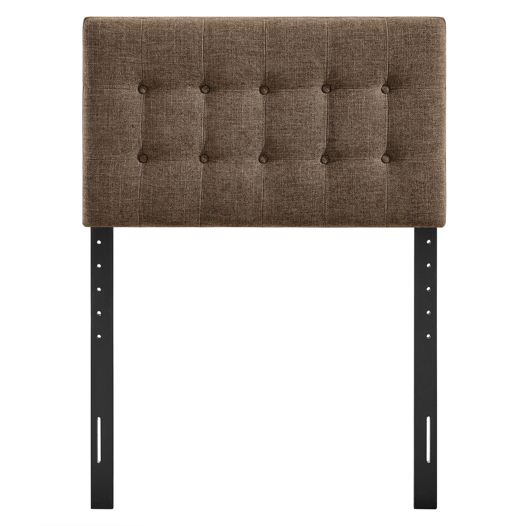 Emily Fabric Upholstered Twin Size Headboard - Mocha