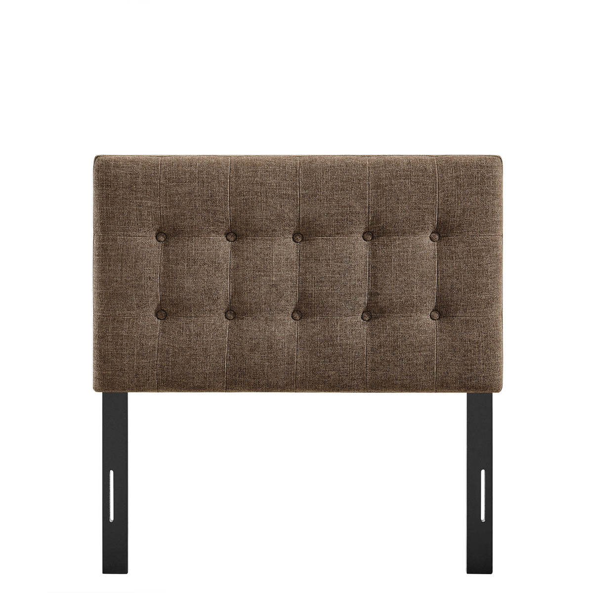 Emily Fabric Upholstered Twin Size Headboard - Mocha