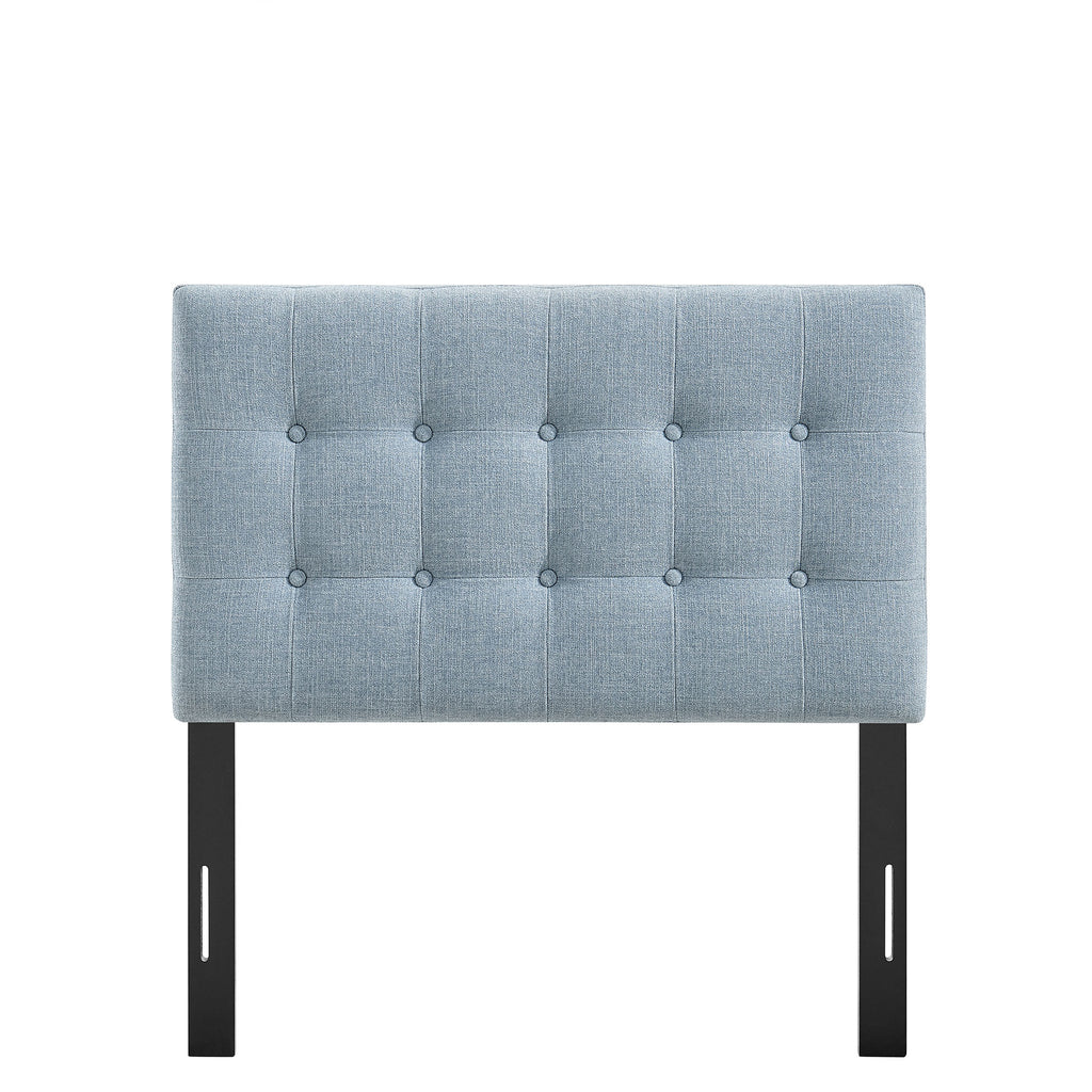 Emily Fabric Upholstered Twin Size Headboard - Sky Blue