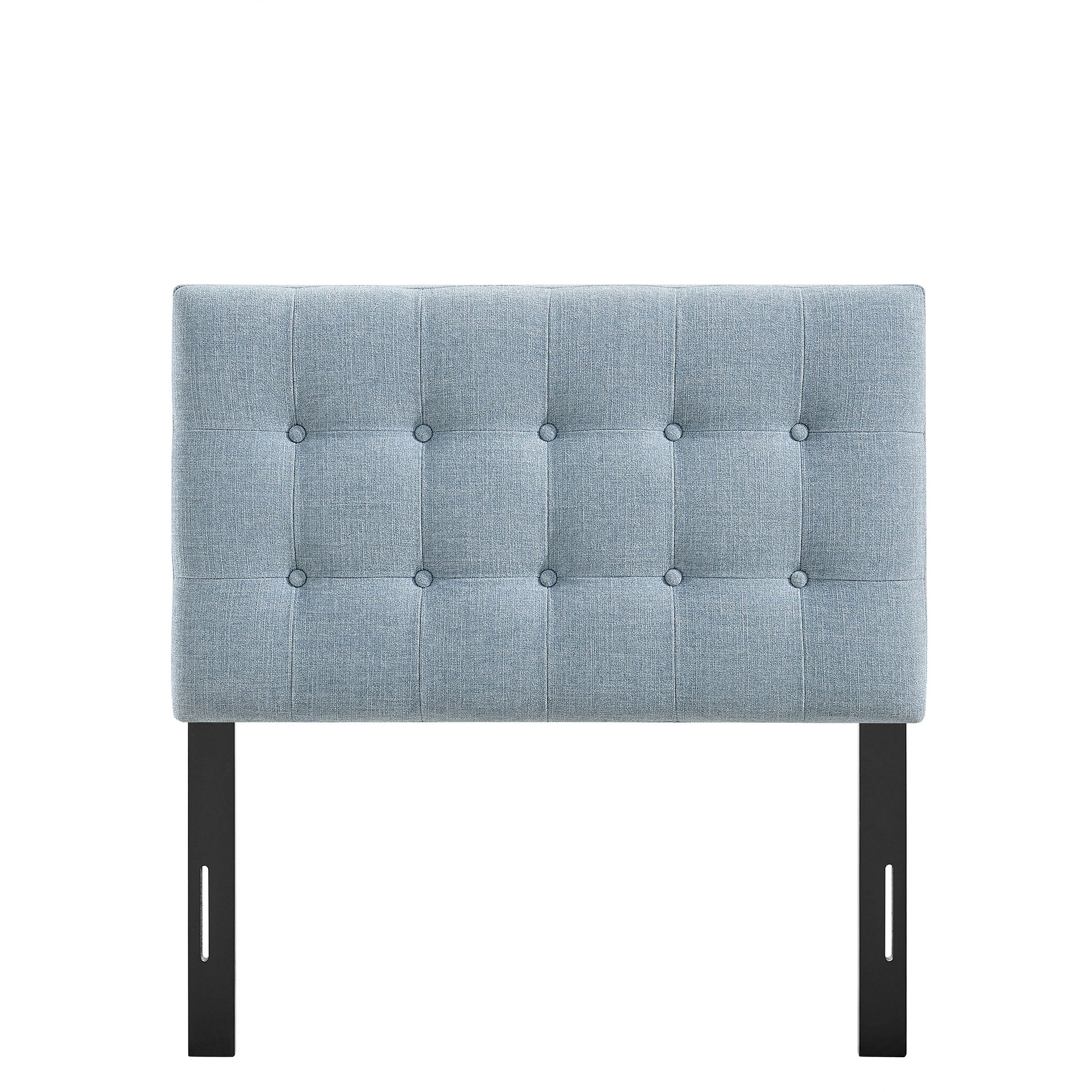 Emily Fabric Upholstered Twin Size Headboard - Sky Blue