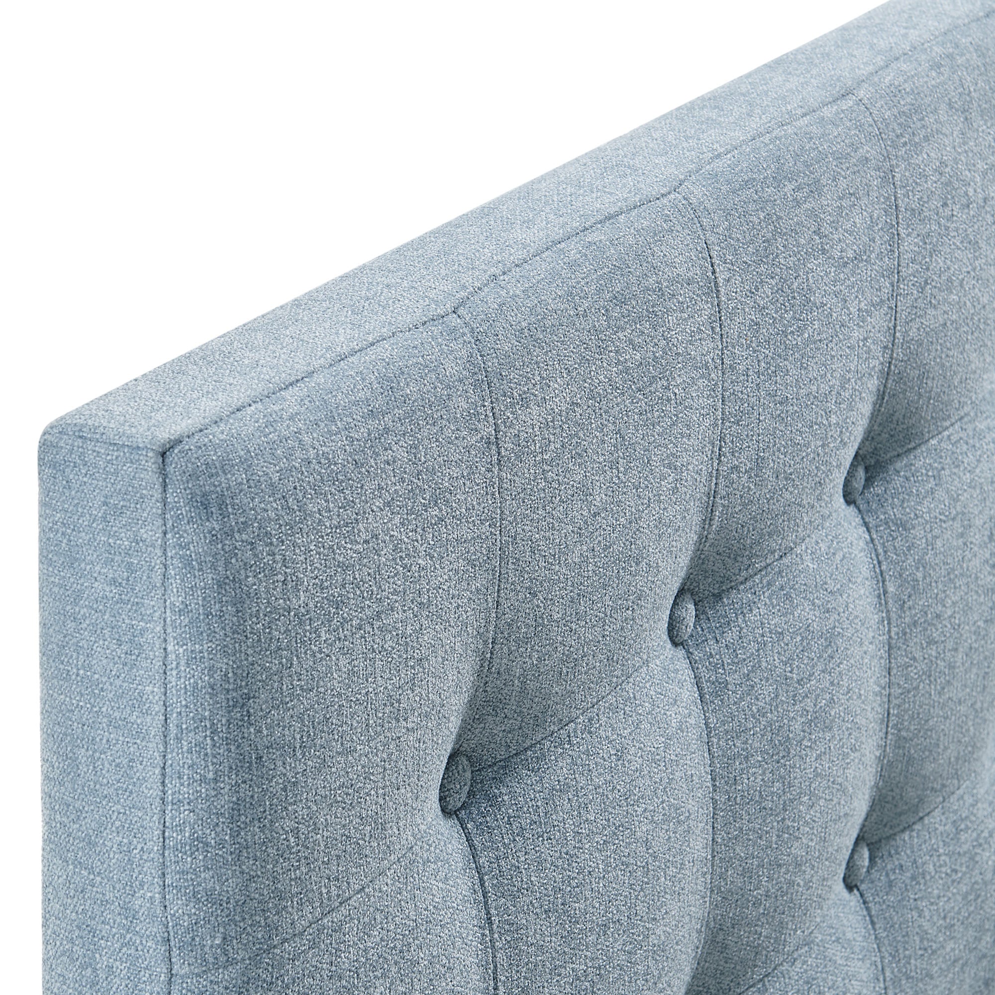 Emily Fabric Upholstered Twin Size Headboard - Sky Blue