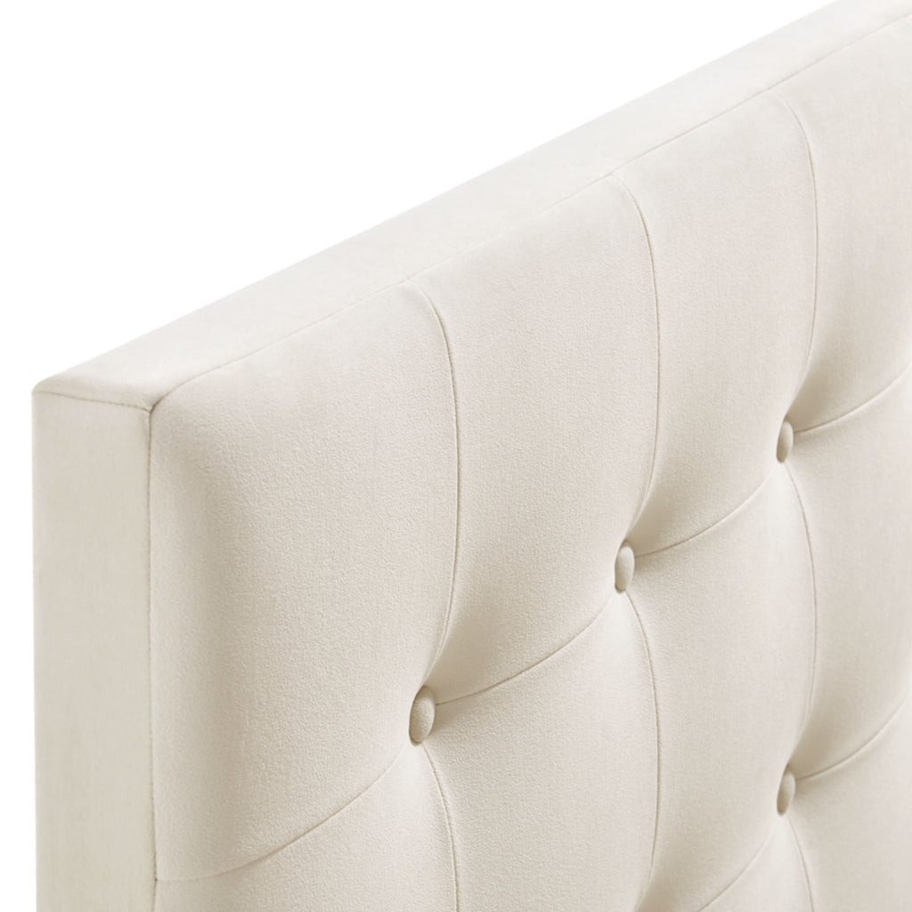 Emily Stain-Resistant Performance Velvet Full Size Headboard - Alabaster
