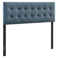Emily Stain-Resistant Performance Velvet Full Size Headboard - Cadet Blue