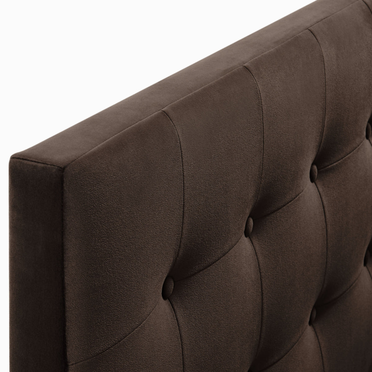 Emily Stain-Resistant Performance Velvet Full Size Headboard - Chocolate Brown