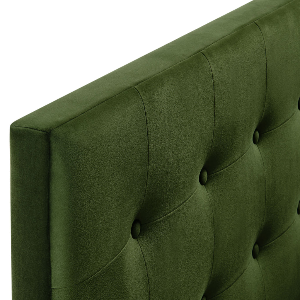 Emily Stain-Resistant Performance Velvet Full Size Headboard - Moss Green