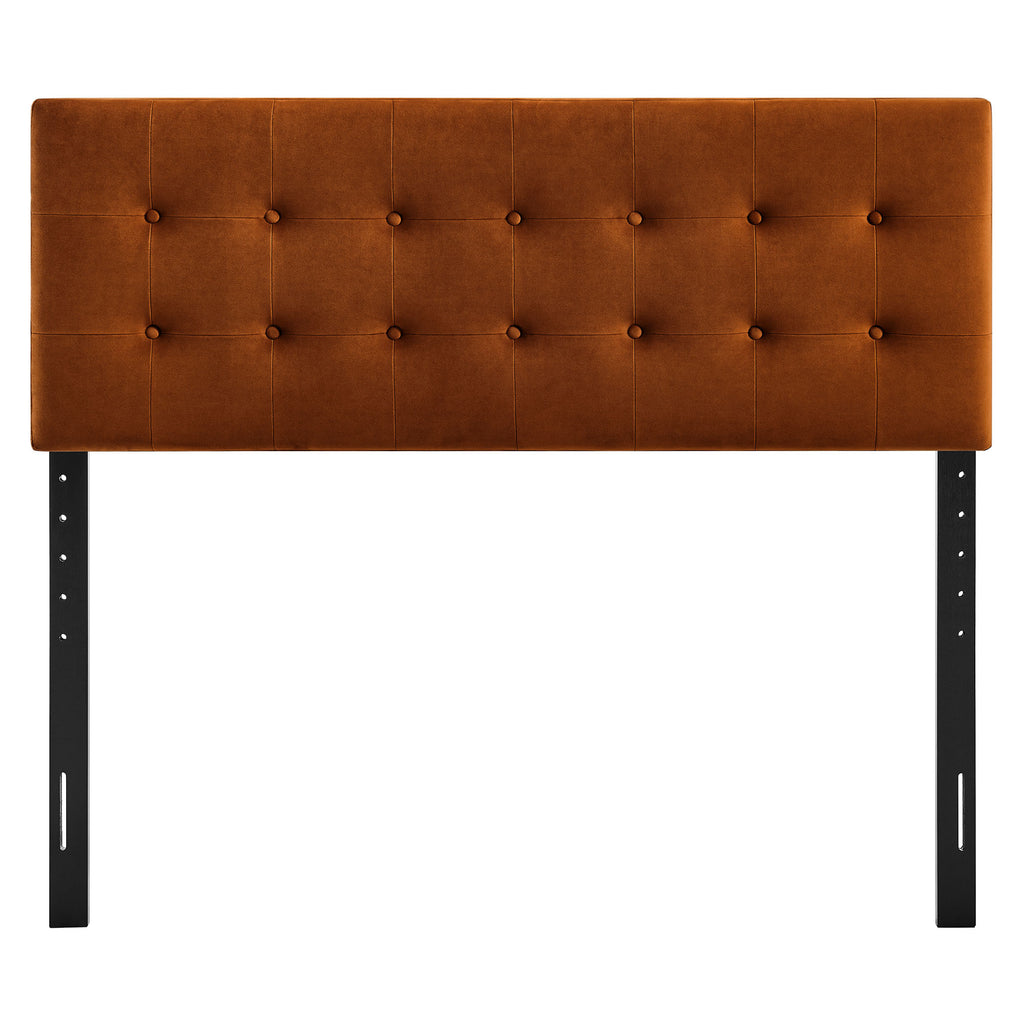 Emily Stain-Resistant Performance Velvet Full Size Headboard - Rust