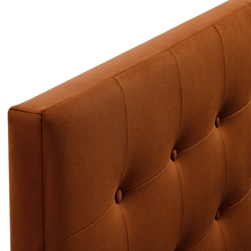Emily Stain-Resistant Performance Velvet Full Size Headboard - Rust