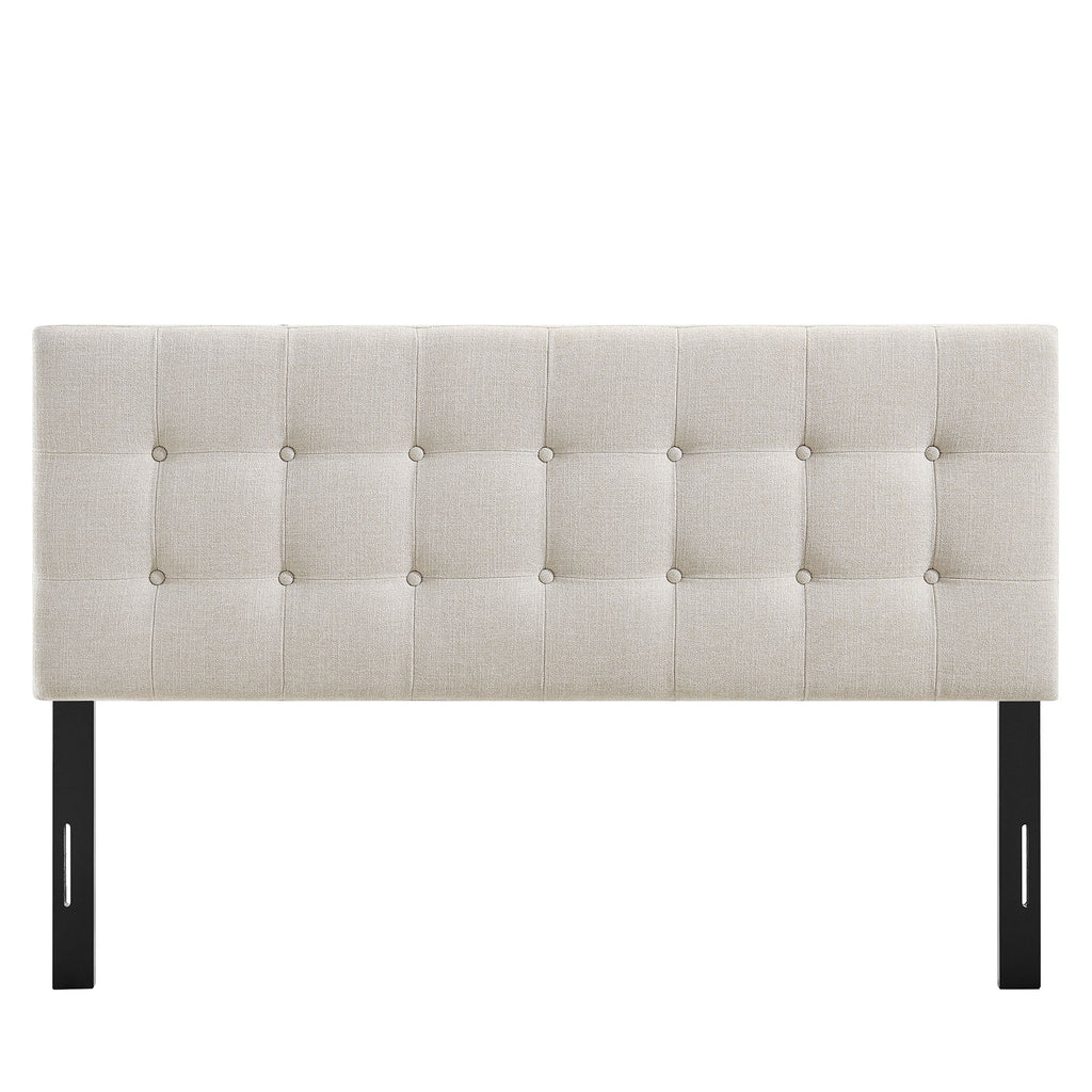 Emily Fabric Upholstered Full Size Headboard - Linen
