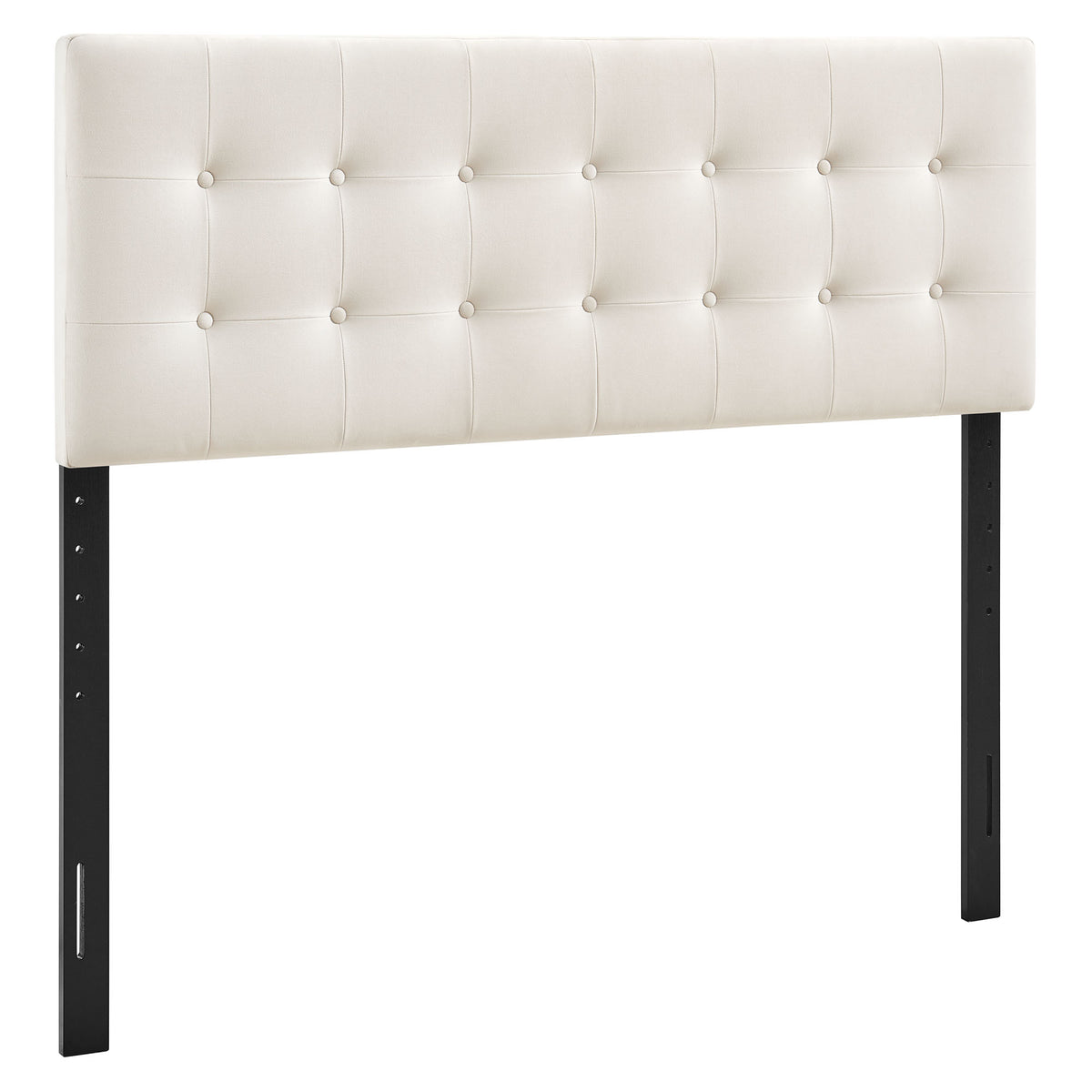 Emily Stain-Resistant Performance Velvet Queen Size Headboard - Alabaster
