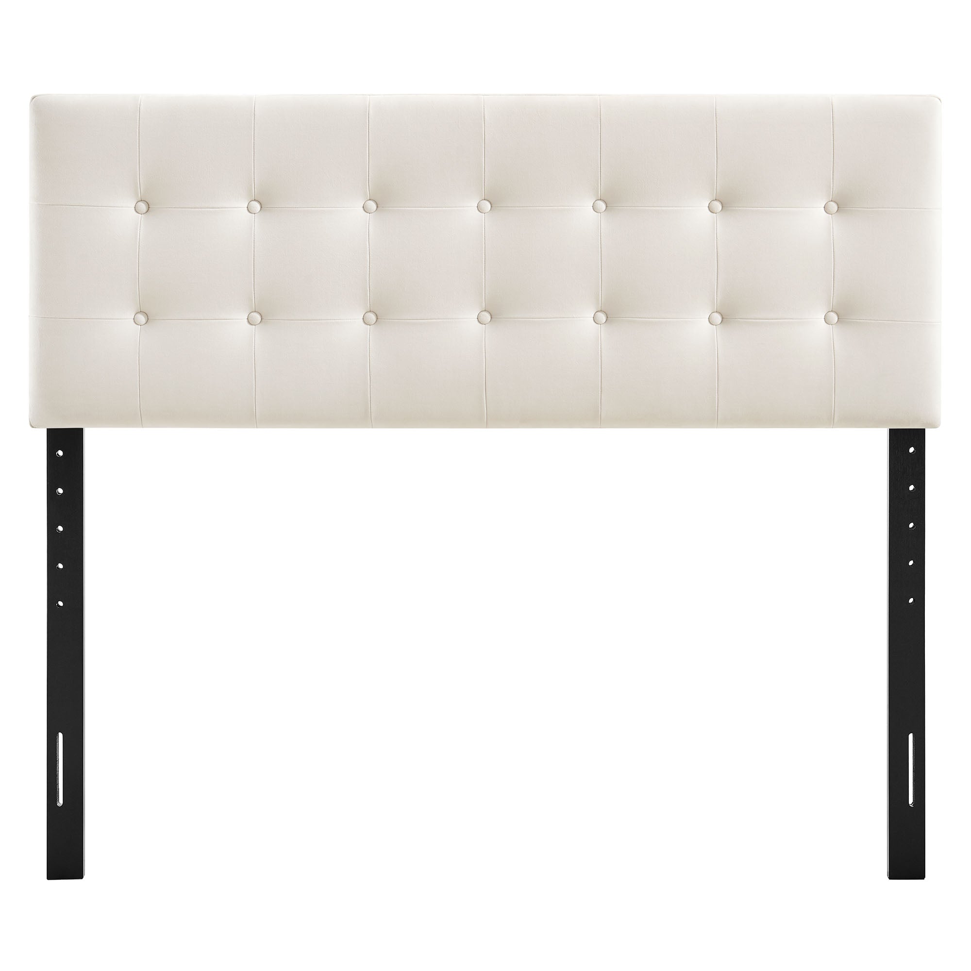 Emily Stain-Resistant Performance Velvet Queen Size Headboard - Alabaster