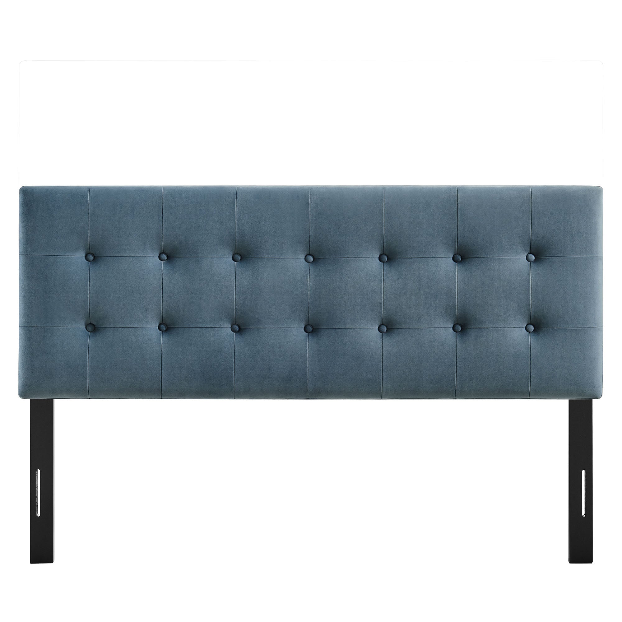 Emily Stain-Resistant Performance Velvet Queen Size Headboard - Cadet Blue