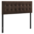 Emily Stain-Resistant Performance Velvet Queen Size Headboard - Chocolate Brown