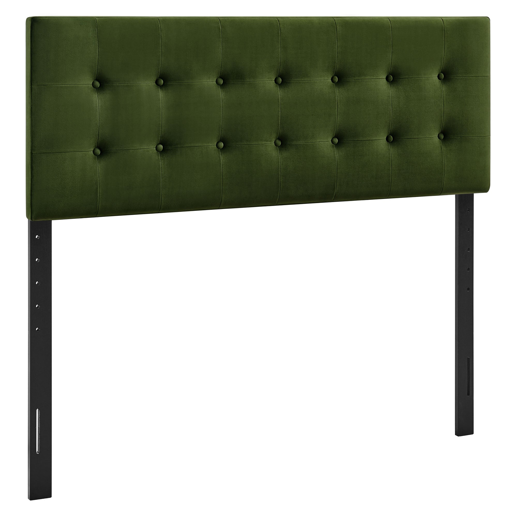 Emily Stain-Resistant Performance Velvet Queen Size Headboard - Moss Green