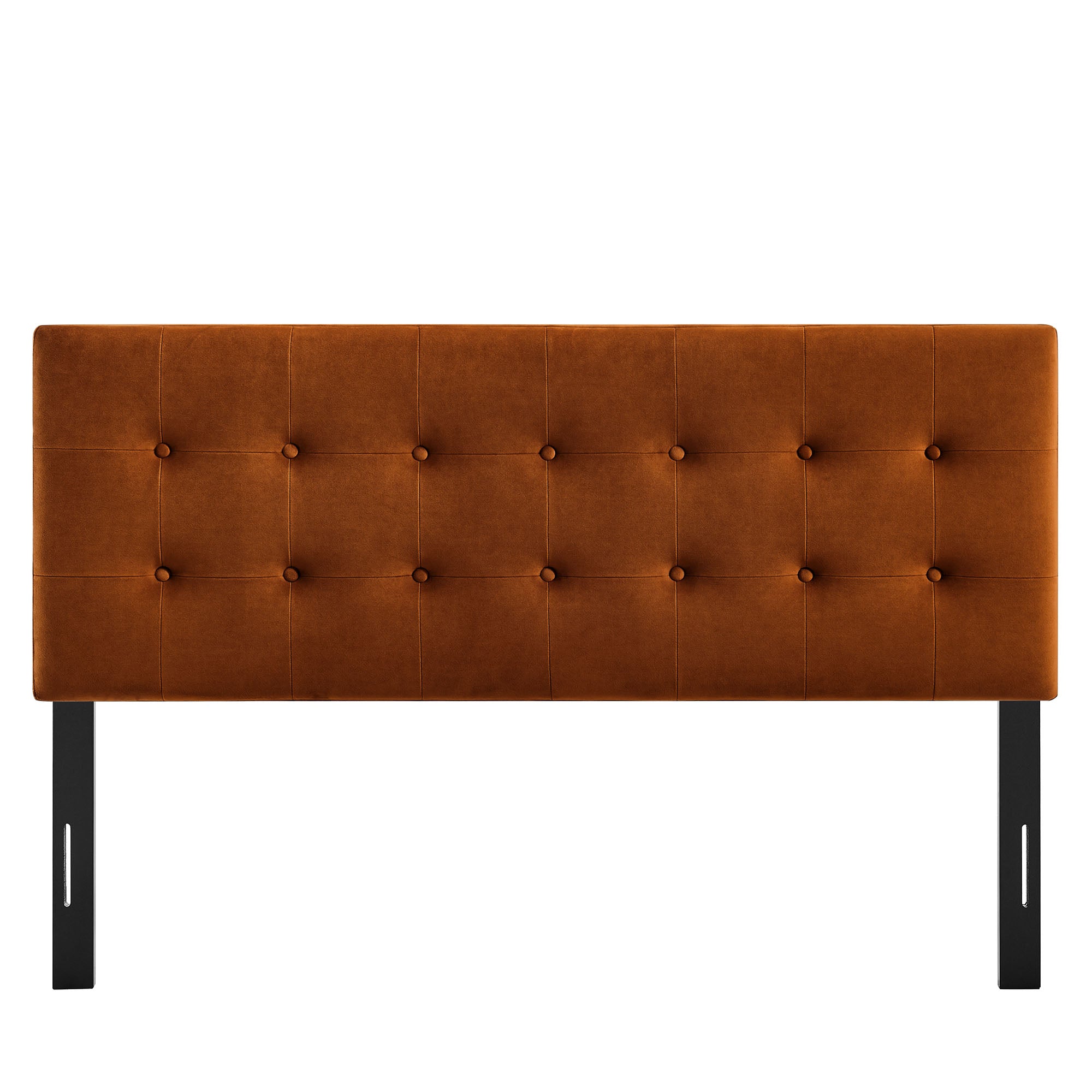Emily Stain-Resistant Performance Velvet Queen Size Headboard - Rust