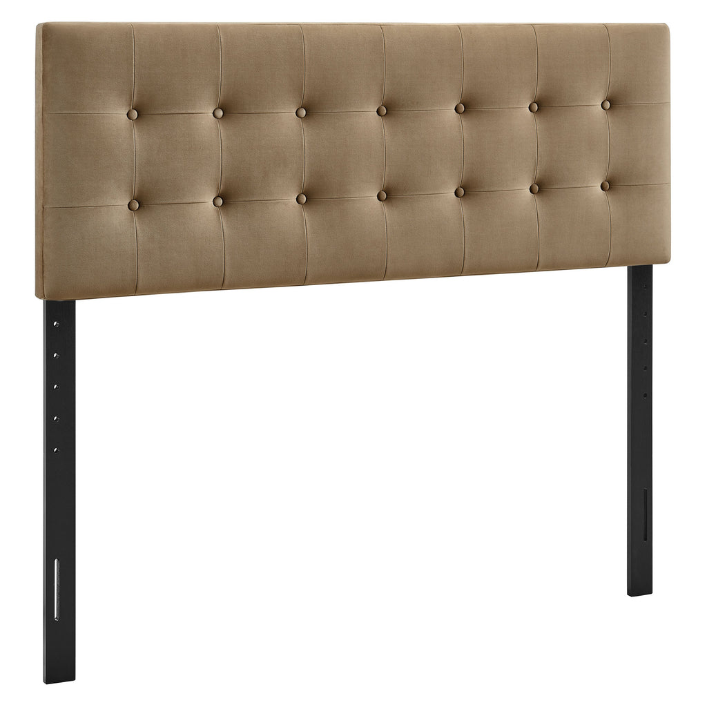 Emily Stain-Resistant Performance Velvet Queen Size Headboard - Taupe