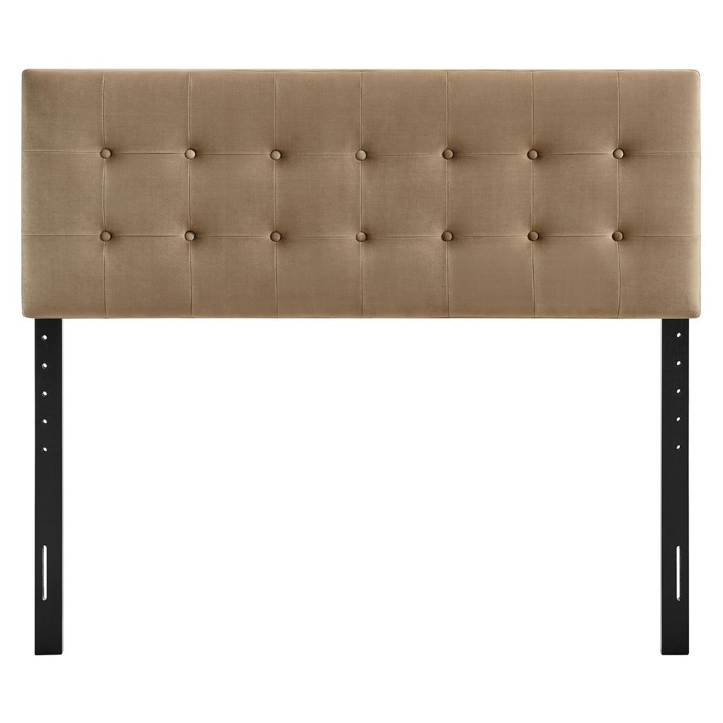 Emily Stain-Resistant Performance Velvet Queen Size Headboard - Taupe