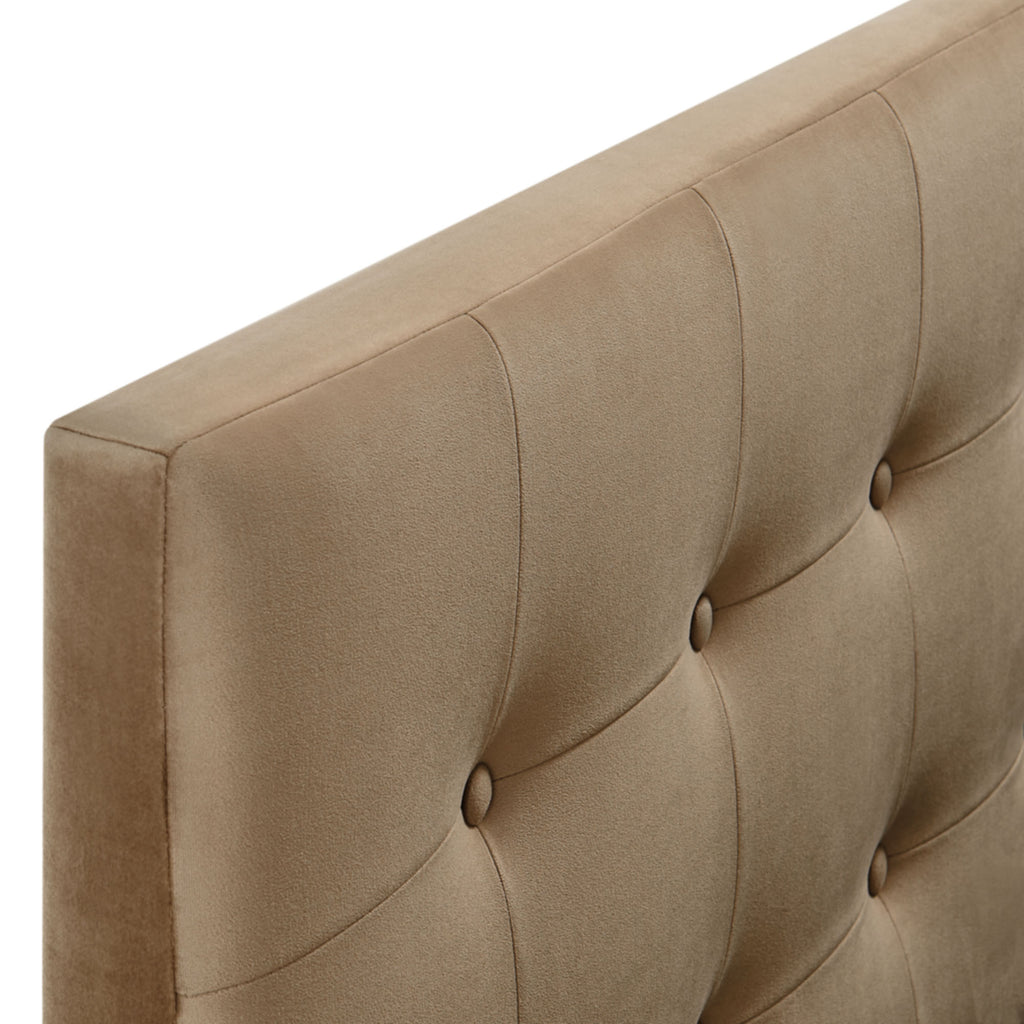 Emily Stain-Resistant Performance Velvet Queen Size Headboard - Taupe