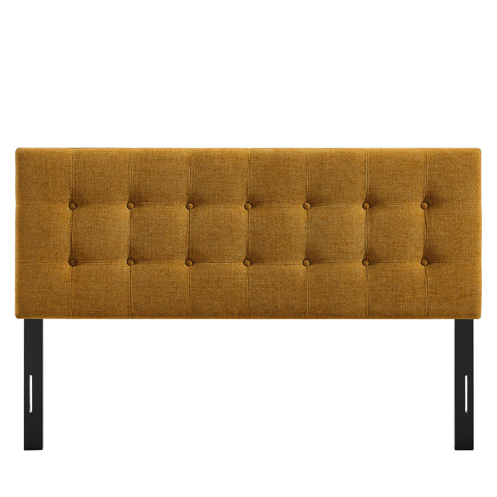 Emily Fabric Upholstered Queen Size Headboard - Copper