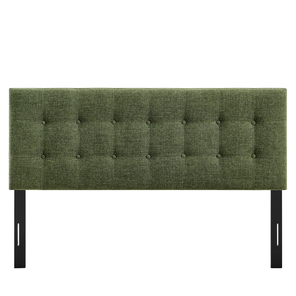 Emily Fabric Upholstered Queen Size Headboard - Foliage
