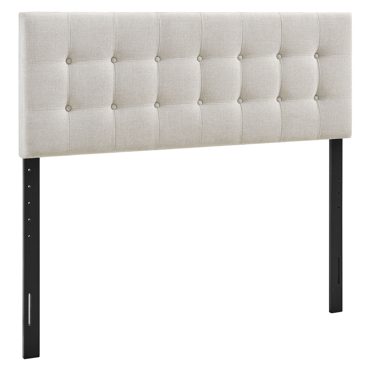 Emily Fabric Upholstered Queen Size Headboard - Linen