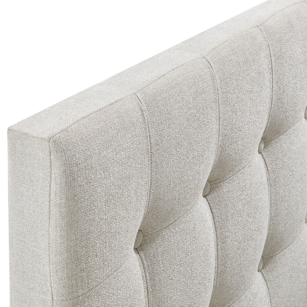 Emily Fabric Upholstered Queen Size Headboard - Linen