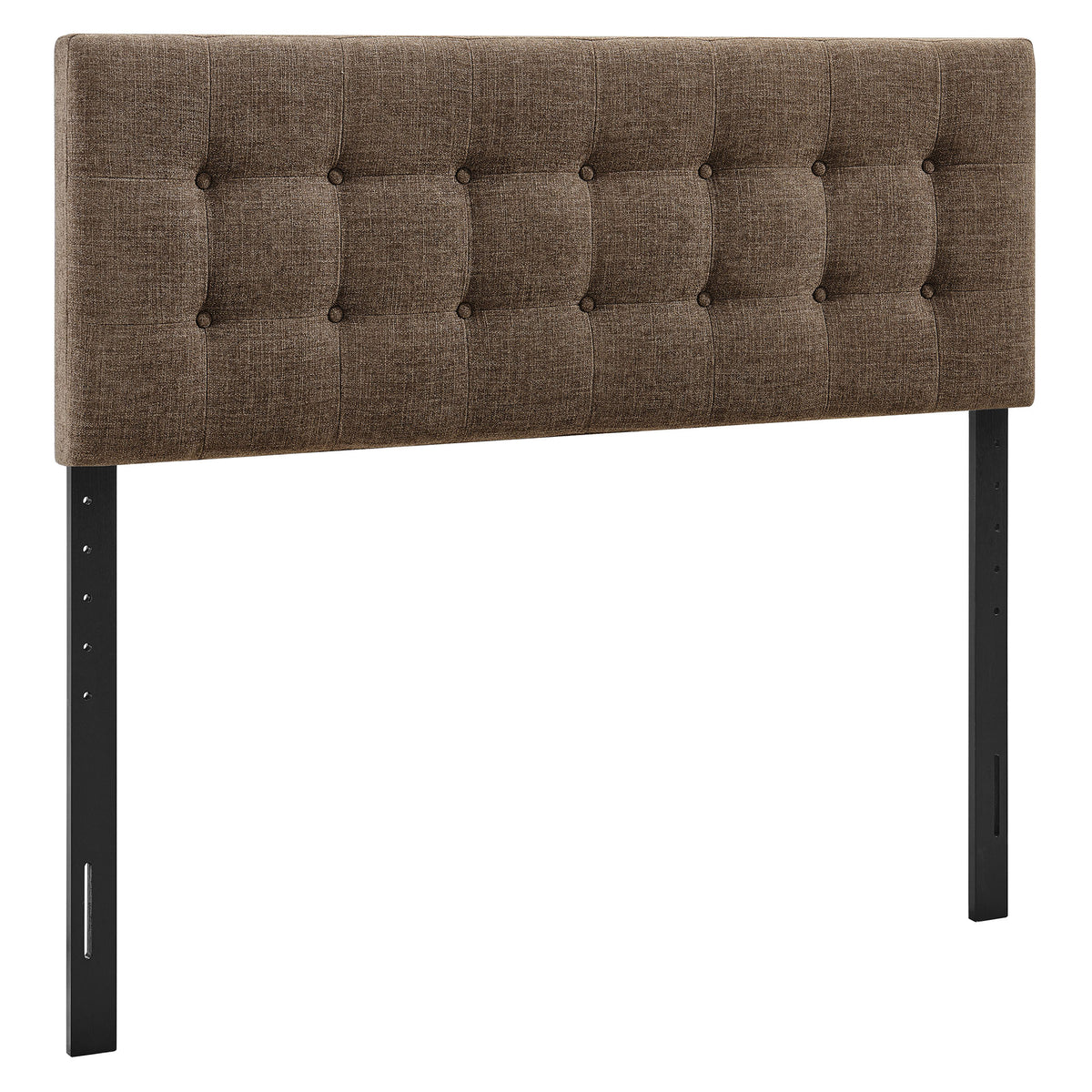 Emily Fabric Upholstered Queen Size Headboard - Mocha