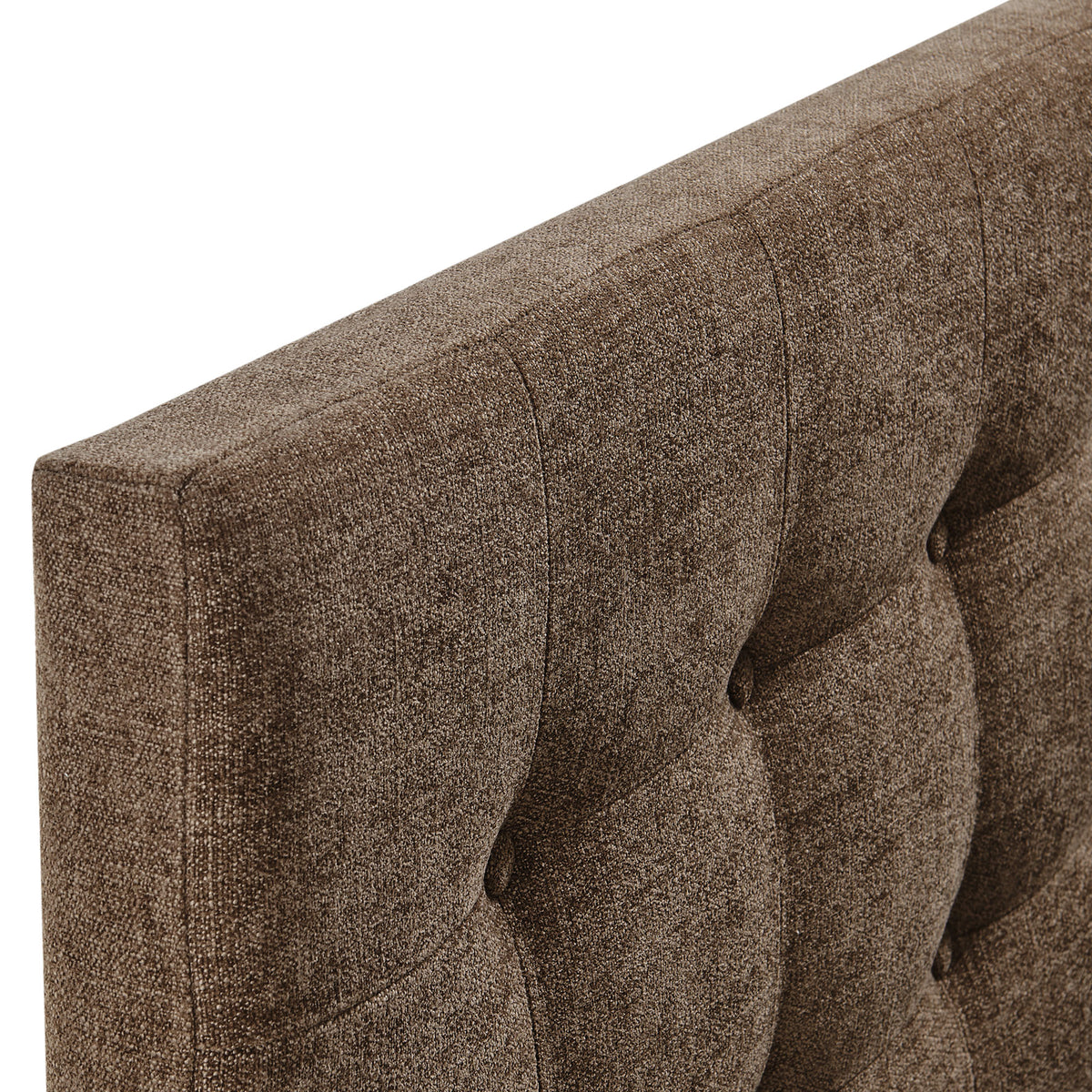 Emily Fabric Upholstered Queen Size Headboard - Mocha