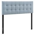 Emily Fabric Upholstered Queen Size Headboard - Sky Blue