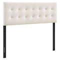Emily Stain-Resistant Performance Velvet King Size Headboard - Alabaster
