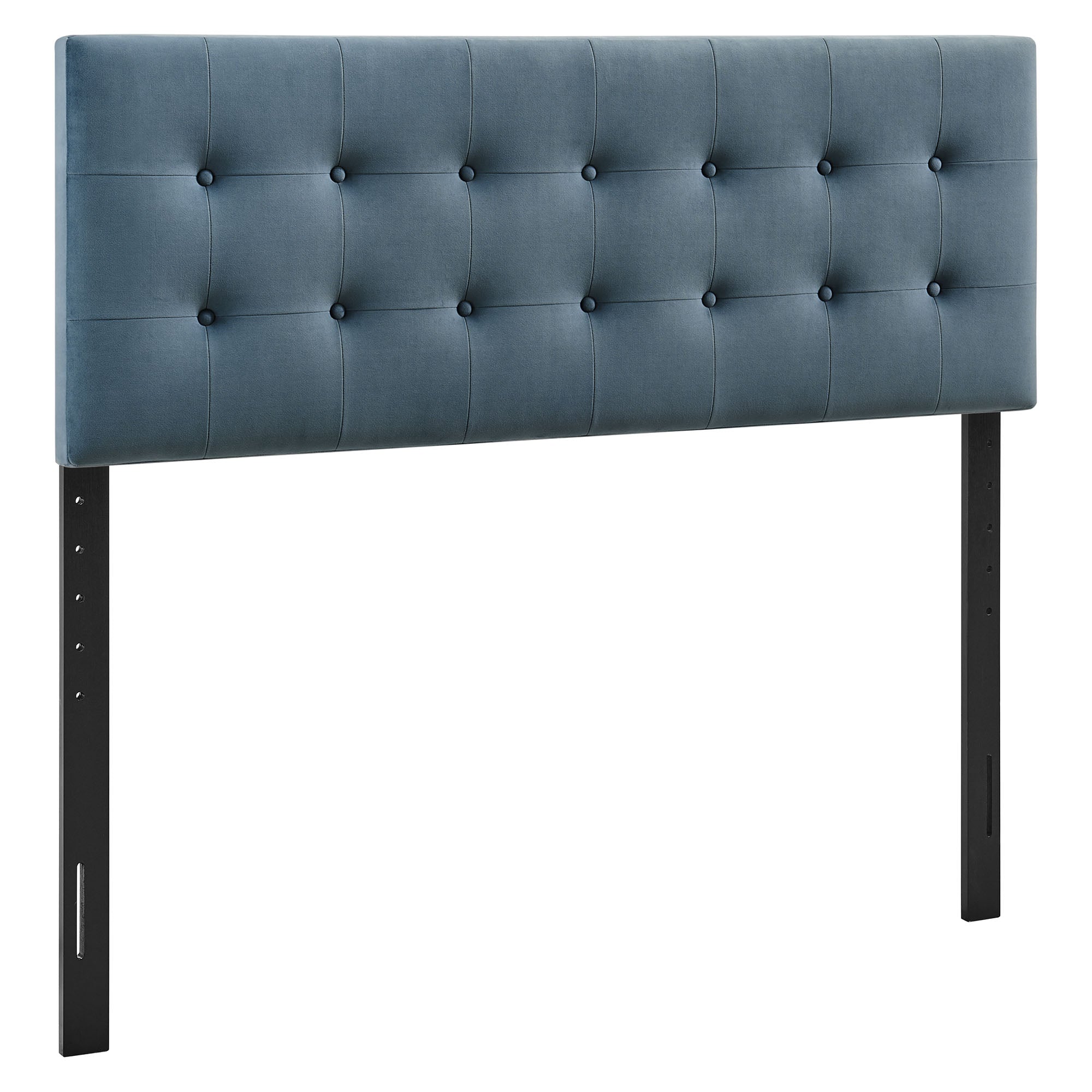 Emily Stain-Resistant Performance Velvet King Size Headboard - Cadet Blue