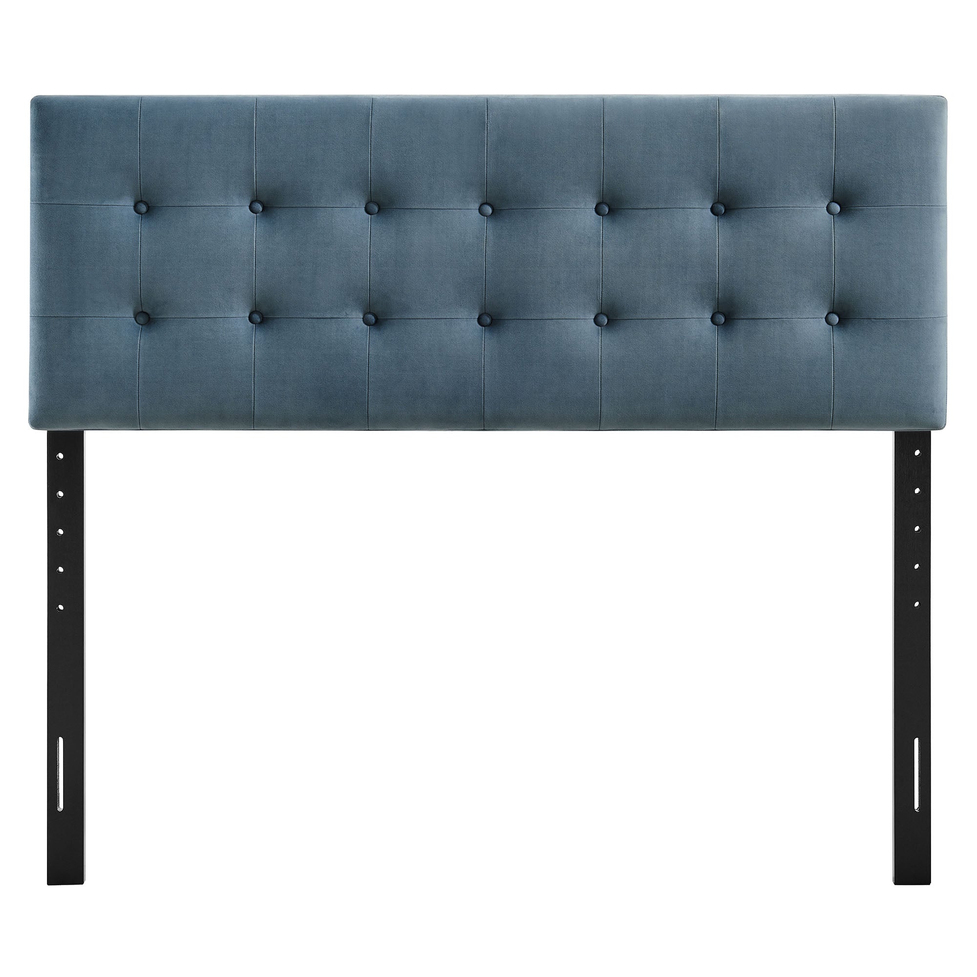Emily Stain-Resistant Performance Velvet King Size Headboard - Cadet Blue