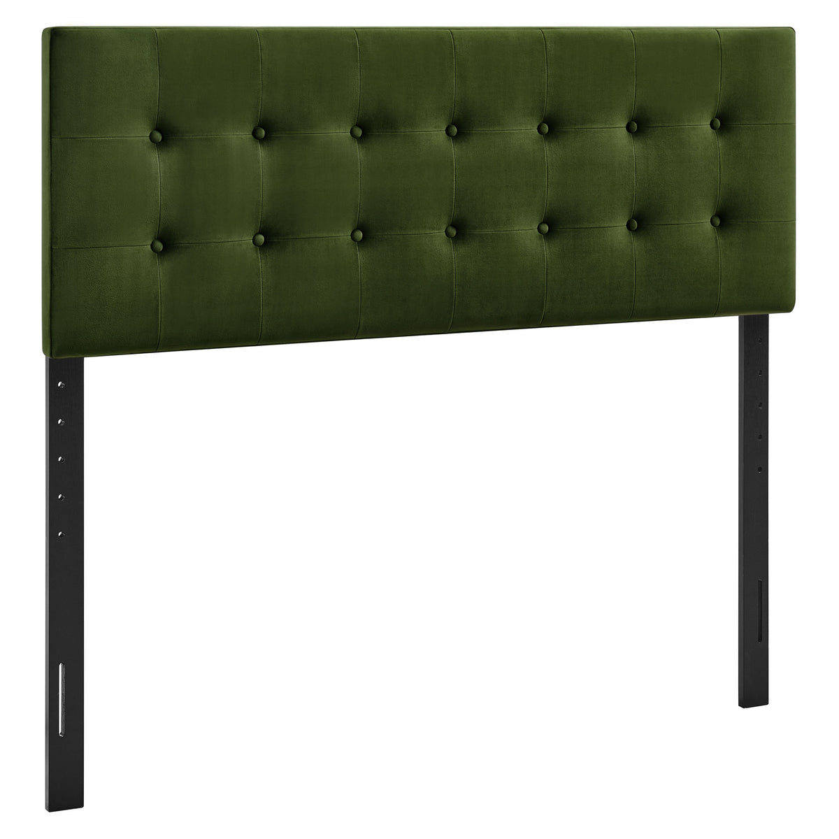 Emily Stain-Resistant Performance Velvet King Size Headboard - Moss Green