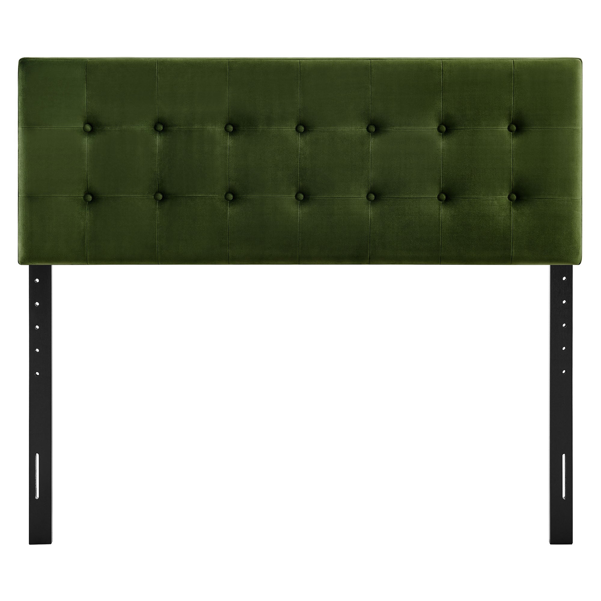 Emily Stain-Resistant Performance Velvet King Size Headboard - Moss Green