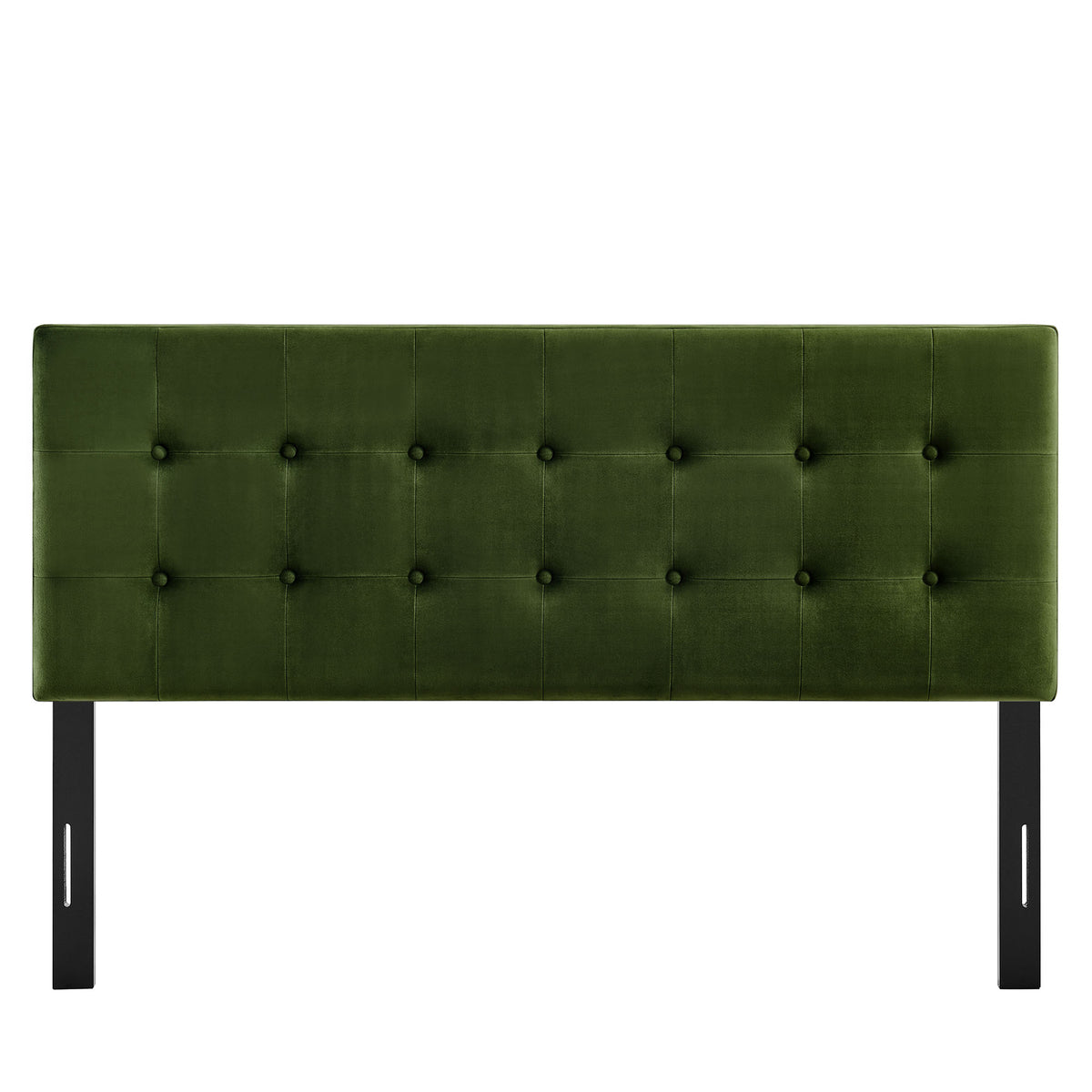 Emily Stain-Resistant Performance Velvet King Size Headboard - Moss Green