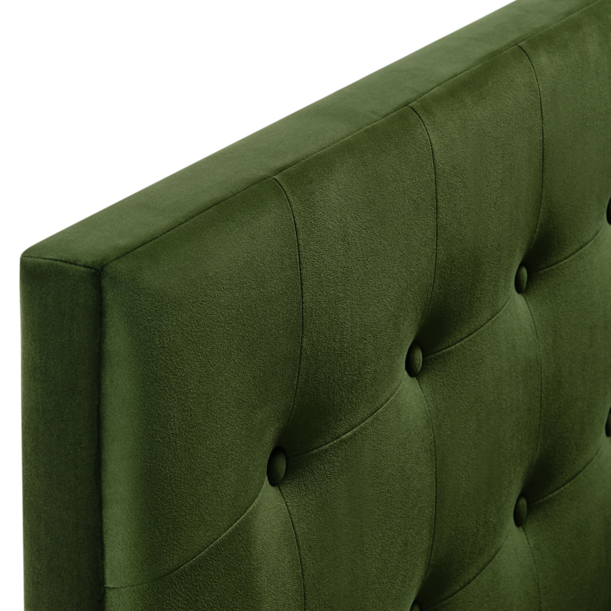 Emily Stain-Resistant Performance Velvet King Size Headboard - Moss Green