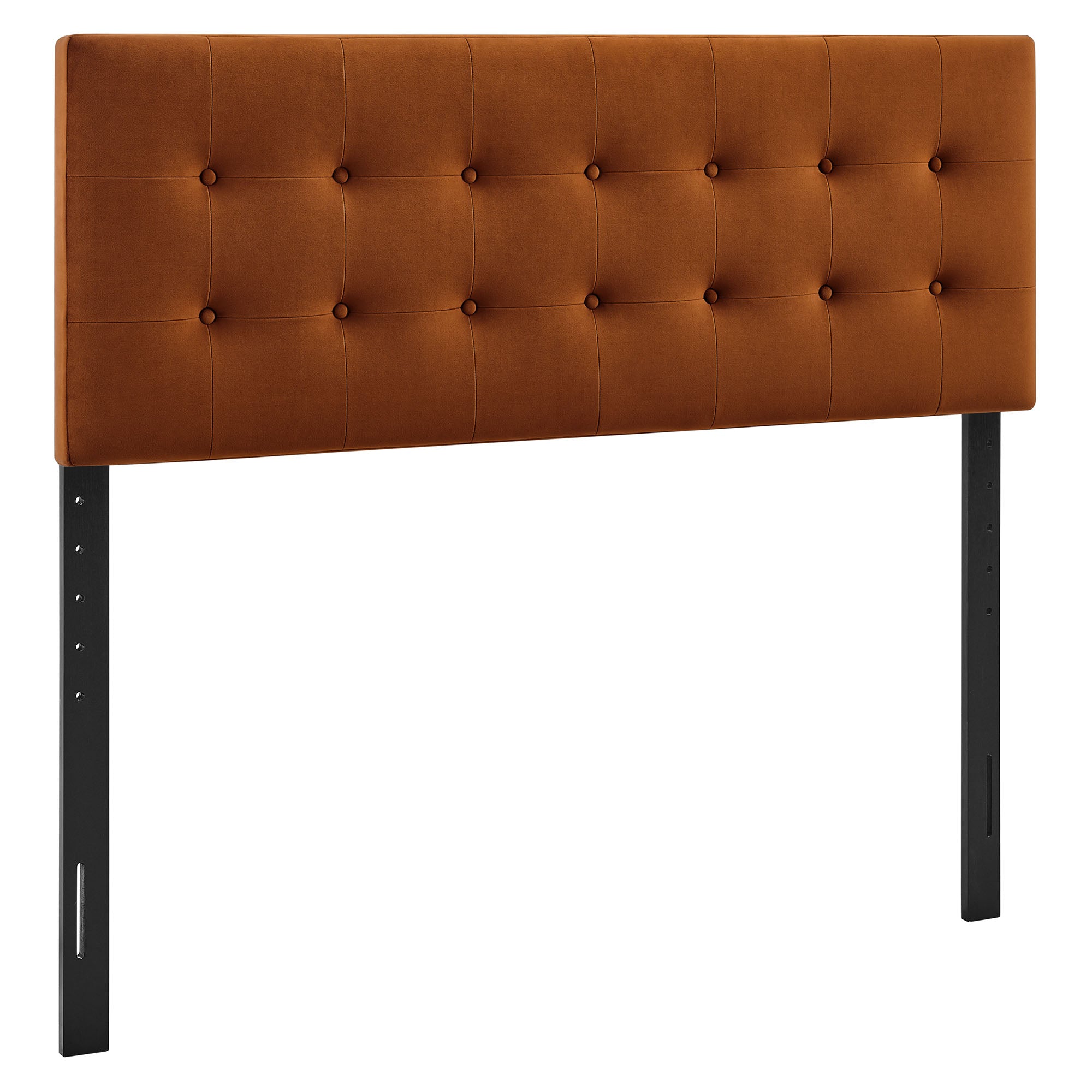 Emily Stain-Resistant Performance Velvet King Size Headboard - Rust
