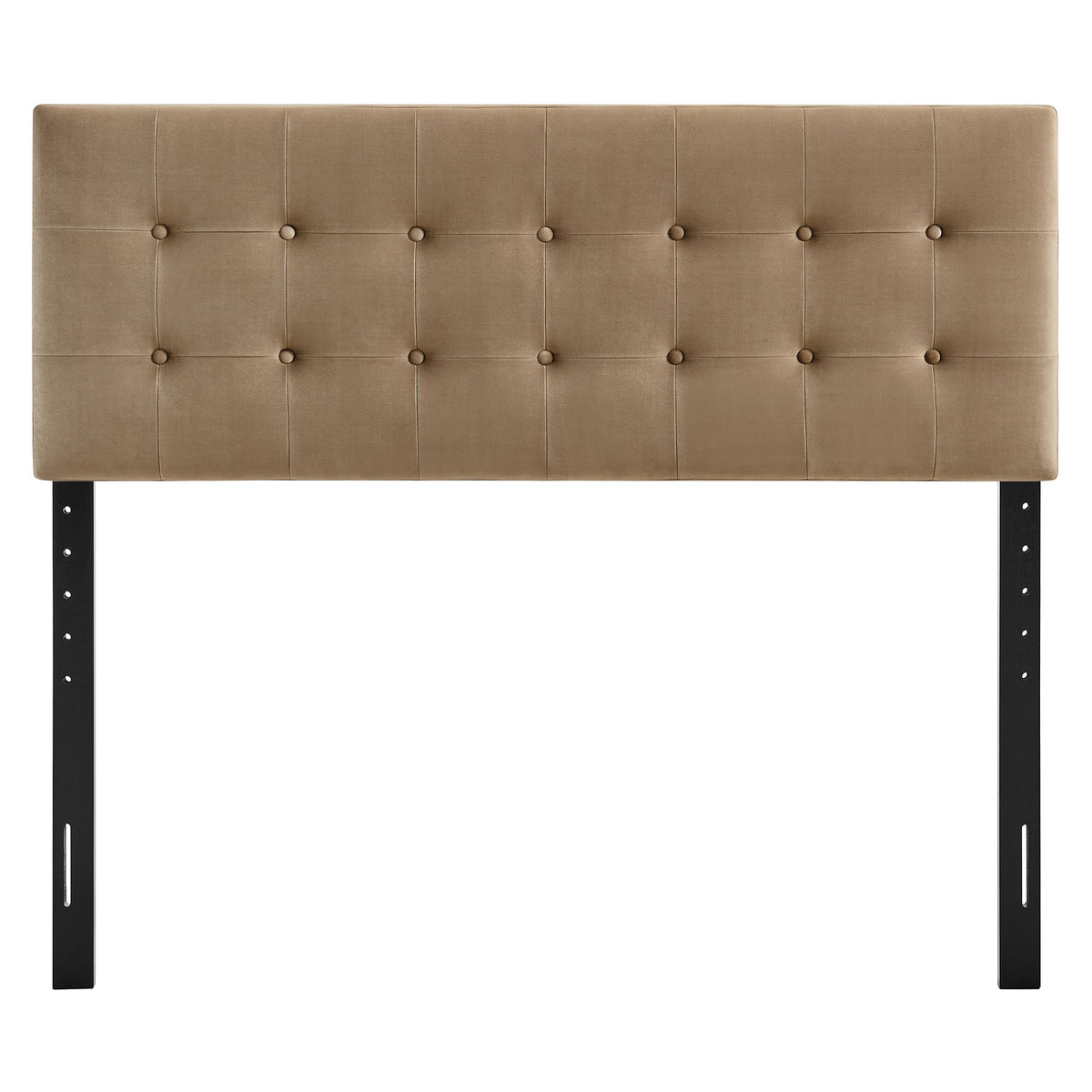 Emily Stain-Resistant Performance Velvet King Size Headboard - Taupe