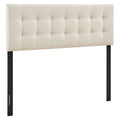 Emily Fabric Upholstered King Size Headboard - Ecru